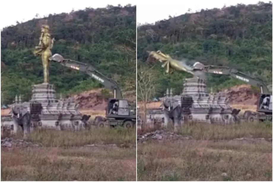 சர்ச்சைக்குரிய தாய்லாந்து-கம்போடிய எல்லையில் இந்துக் கடவுள் சிலைக்குப் பதிலாக புத்தர் சிலை: பிராந்தியப் பதற்றம் மீண்டும் அதிகரிப்பு